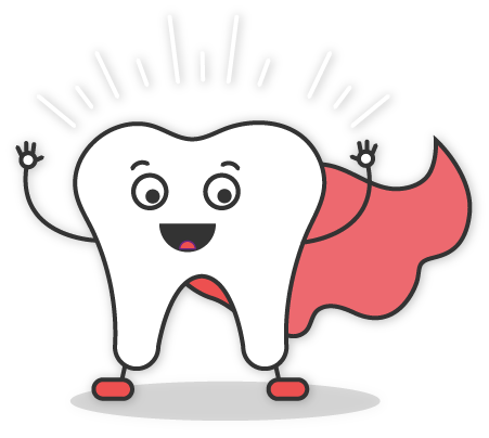 A tooth icon with a cape.