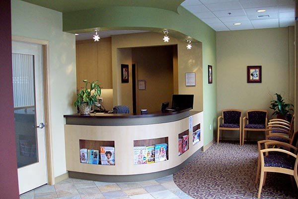 Front desk at Arlington Pediatric Dentistry in Arlington, WA.